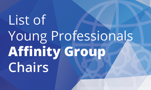 YP Affinity Group Chairs Blue Geometric with Globe Icon