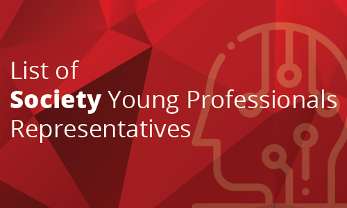 YP Society Representative Red Geometric with Person Icon