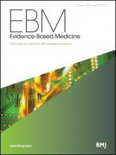 Evidence Based Medicine: 20 (5)