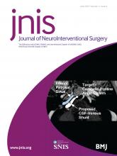 Journal of NeuroInterventional Surgery: 11 (6)