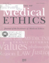 Journal of Medical Ethics: 23 (1)