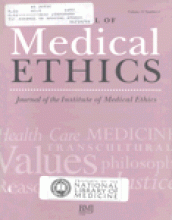 Journal of Medical Ethics: 23 (6)