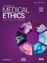 Journal of Medical Ethics: 47 (6)