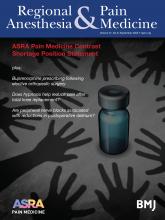 Regional Anesthesia & Pain Medicine: 47 (9)