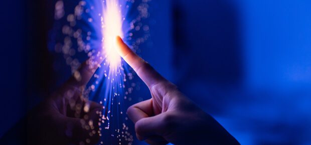 touching optical fiber