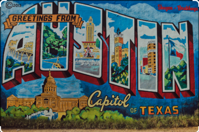 Greeting from Austin postcard