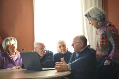 group around a table