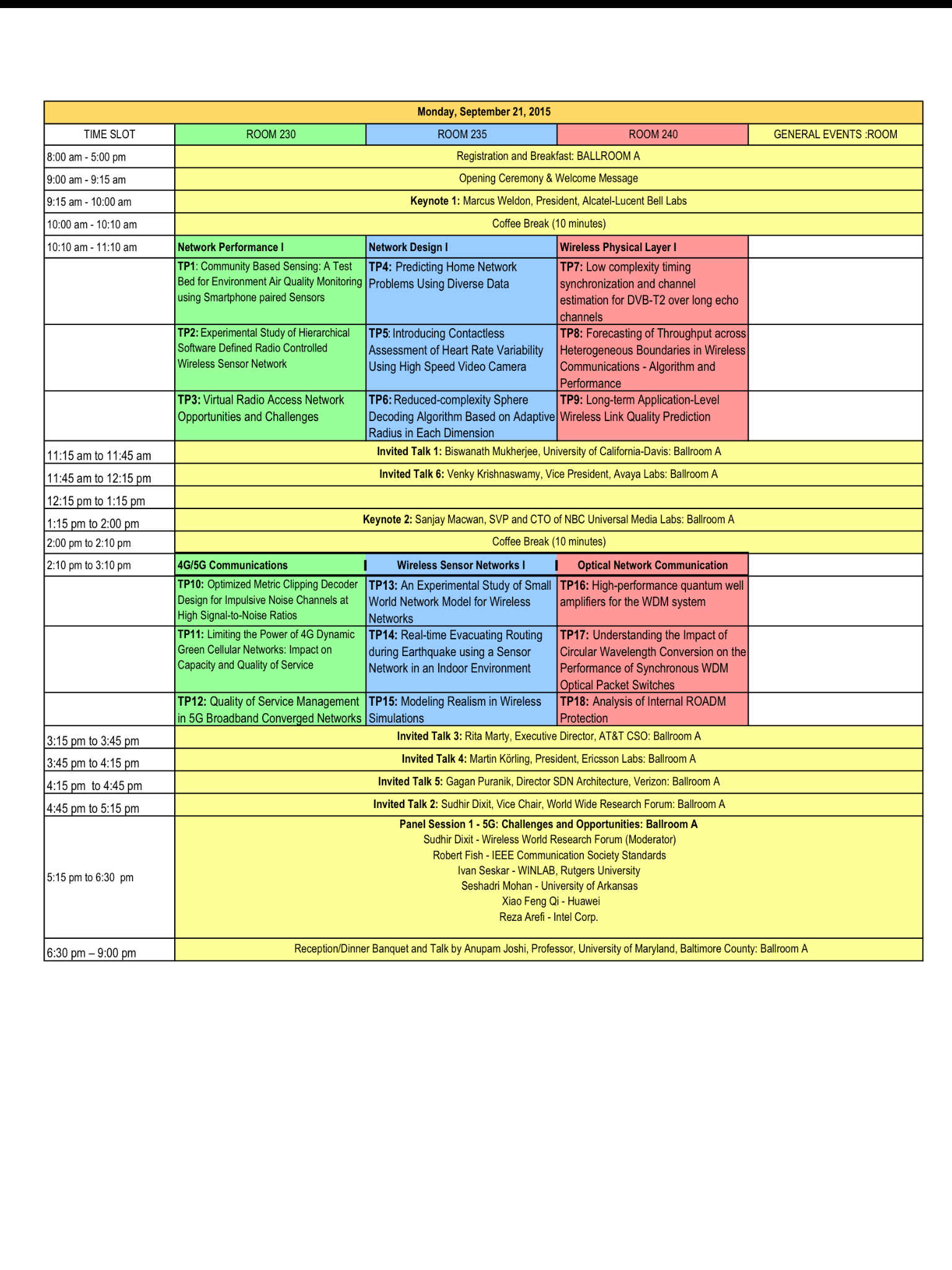 Monday Schedule2