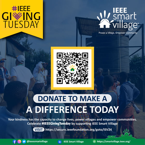 IEEE Smart Village #IEEEGivingTuesday campaign banner.