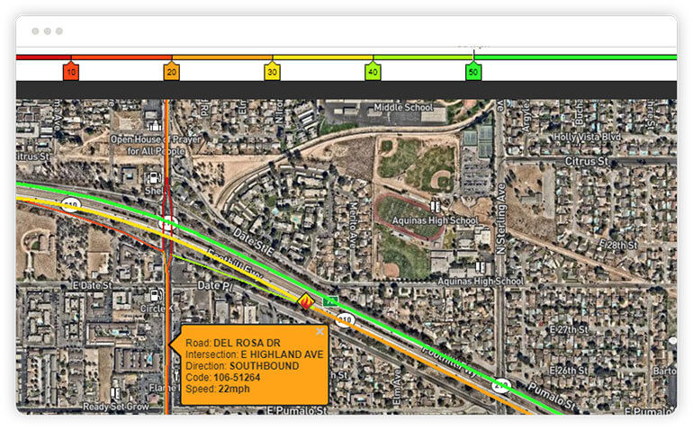 IEEE NTDAS Sample Screen: Road Closures