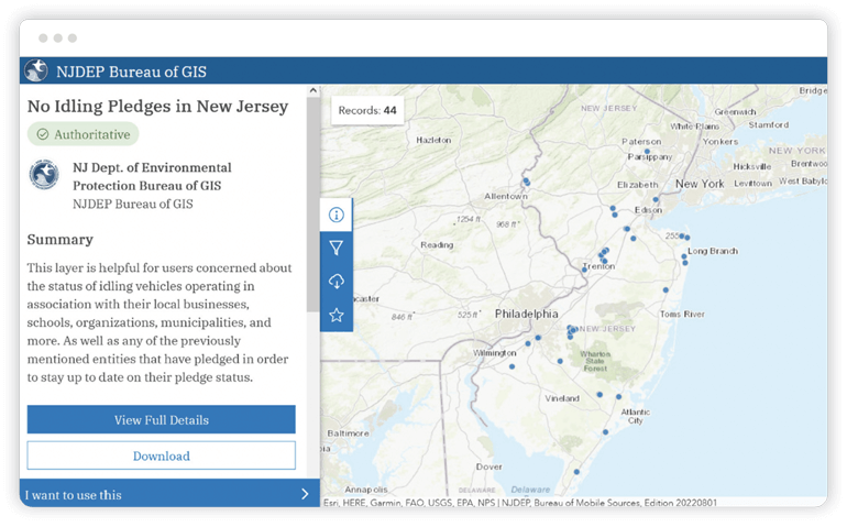 NJDEP Bureau of GIS Screenshot