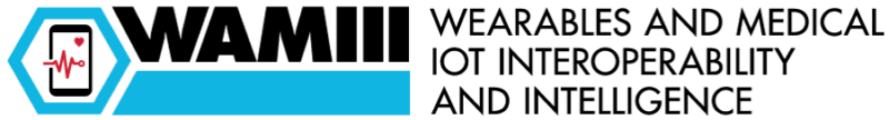 WAMII Logo. Wearables and Medical IoT Interoperability and Intelligence logo.